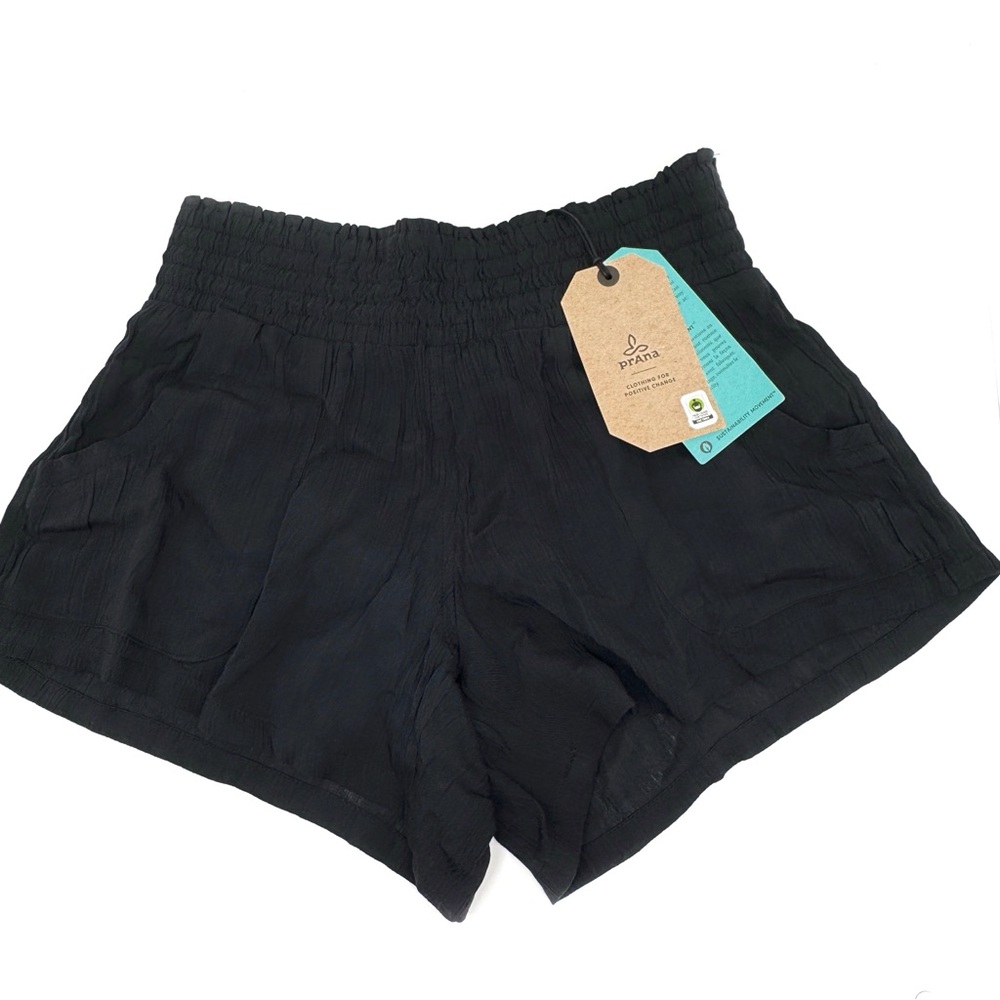 Prana Fernie High Waist Black Women's Shorts Swim Covers Size XS - Picture 7 of 12